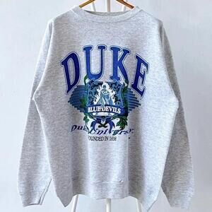 Ncaa Duke Blue Devils Looney Tunes Crewneck 1838 Sweatshirt, Retro Blue